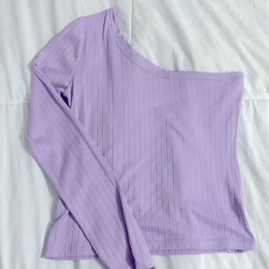 Lavender one sleeve shirt